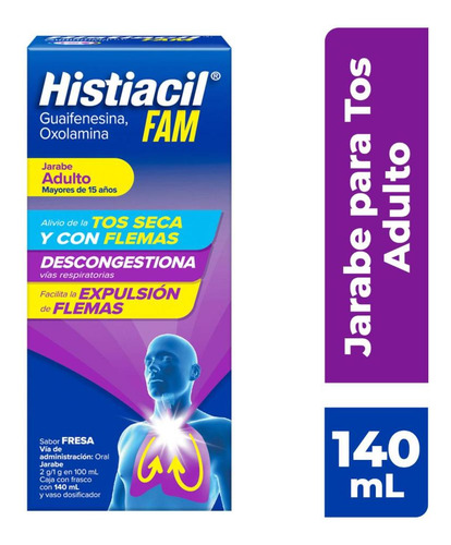 Histiacil Fam Jarabe Adulto Tos Seca Y Flemas Fresa 140ml