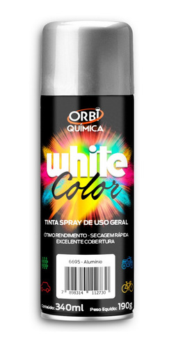 Tinta Spray Aluminio Uso Geral Orbi 340ml - Unidade