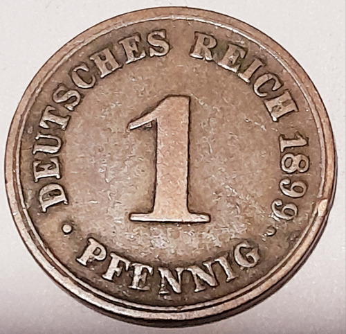 1 Pfennig 1899 Deutsches Reich Imperio Alemania Moneda 