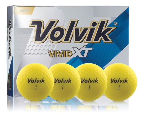 Pelotas De Golf Volvik Vivid Xt Amarilla Una Docena