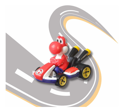 Red Yoshi Hot Wheels Mariokart Standard Kart  Escala 1:64
