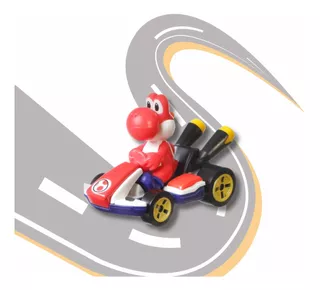 Red Yoshi Hot Wheels Mariokart Standard Kart Escala 1:64