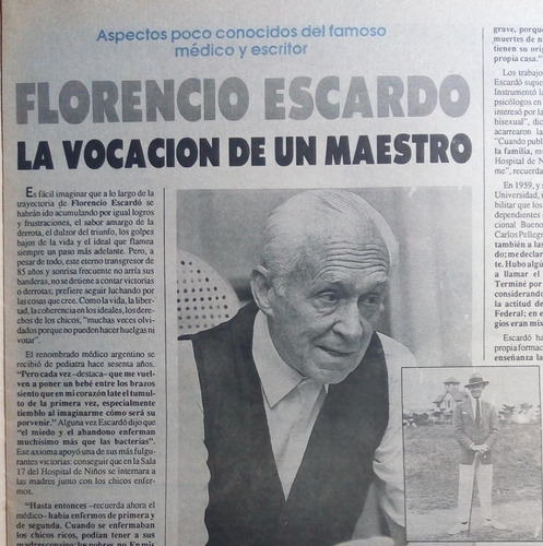 Clipping Florencio Escardo Por Diana Castelar