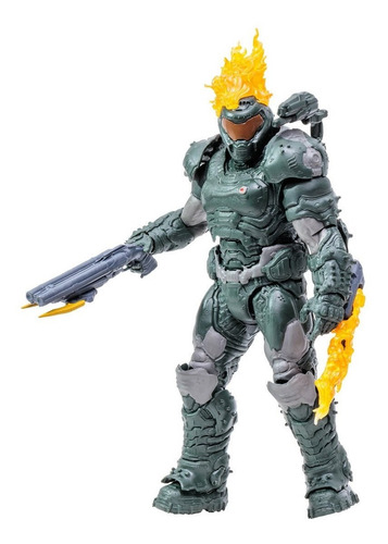 Imagen 5 de 5 de Figura De Acción Ember Skin - Doom Slayer - 20 Cm Aprox.