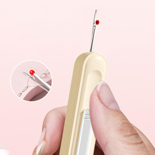 Enhebrador 2 En 1, Descosedor De Costuras, Beige
