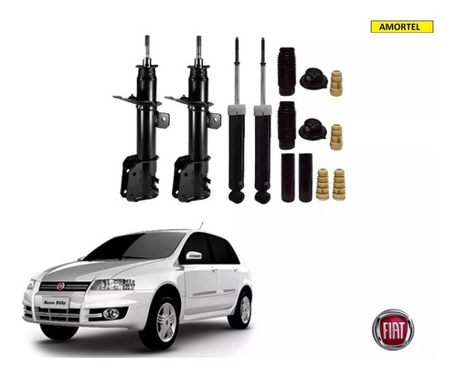 4 Amortecedores + Kit´s Bats. Stilo 1.8 Ano 2002 Até 2012