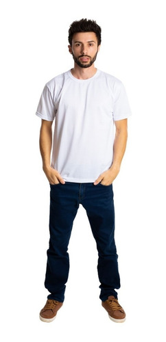 Imagem 4 de 4 de 10 Camisetas Brancas Pv Malha Fria 67% Poliéster 33% Viscose
