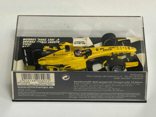 Miniatura Minichamps 1/43 Jordan Ej14 Nigel Mansell Completa