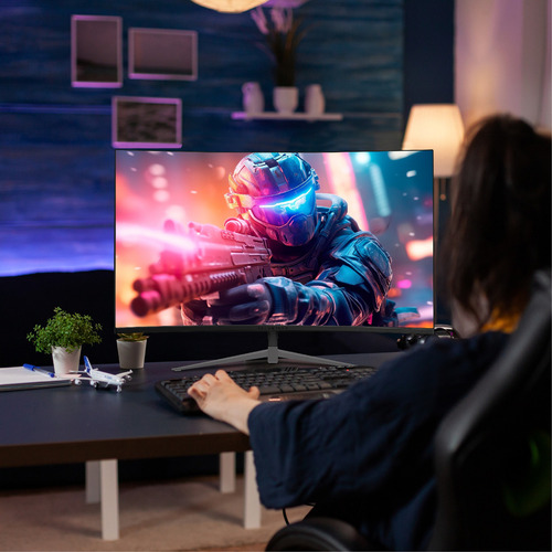 Monitor Gamer Curvo Balam Rush Ultra Earth Il Mgx27c, 27pul