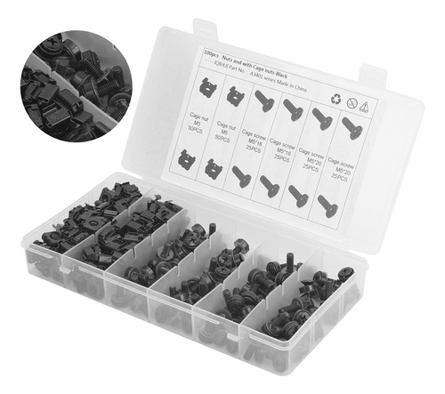Kit De Porcas E Parafusos De Gaiola De Aço Carbono M5 Fixers