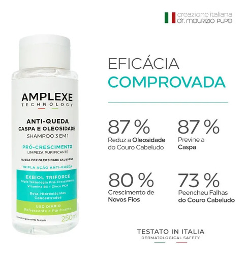 Amplexe Shampoo Coceira Niacinamida Zinco Pca Hidroxiácidos