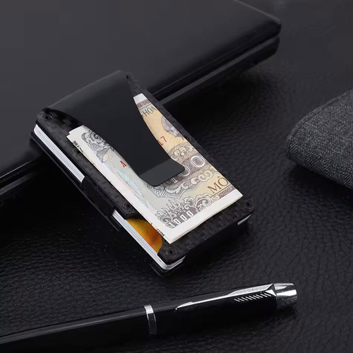 Cartera Clip Billetes Tarjetero Antirrobo De Aluminio Unisex