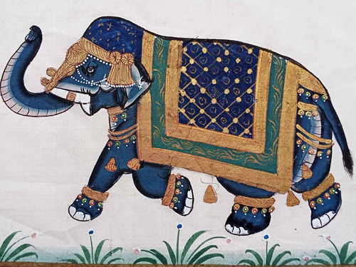 Pintura Elefante Arte Hindú 