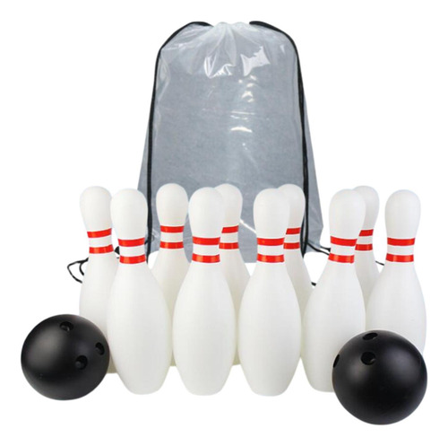 Juego De Bolos Para Niños 10 Pines Y 2 Bolas Juego De 25 Cm