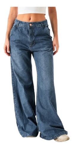 Pantalón Jean Super Wide Leg Mujer Nuevo