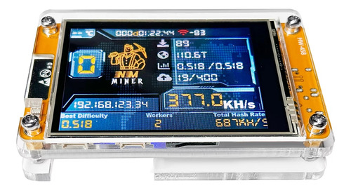 Nmminer Nerdminer V2 Hashrate 377kh/s Esp32 2.8 Pulgadas Sma