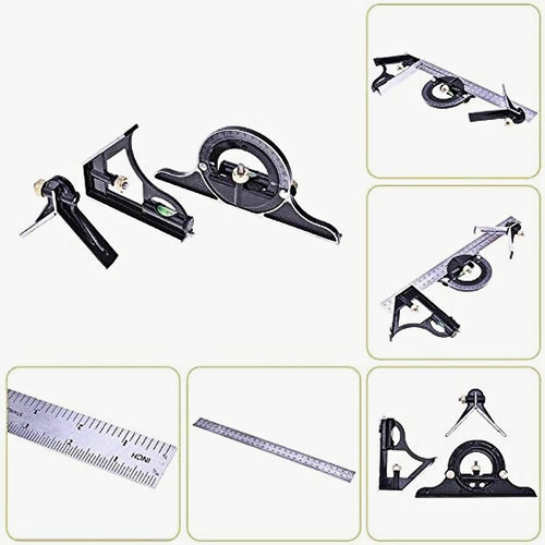 Escuadra Combinada De Carpintero Profesional De Acero De