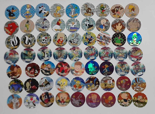 Lote De 63 Tazos Looney Tunes Warner Bros Peru 2022 (Usado)