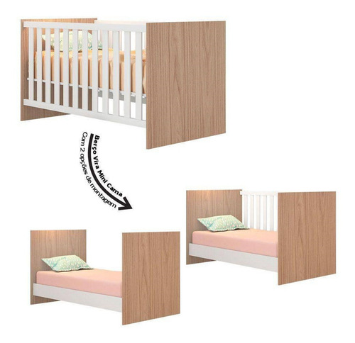 Jogo De Quarto Bebê Berço Com Cômoda 2 Peças Leartam Shop