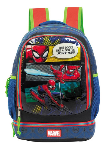 Bolso Morral Con Lonchera Incorporada Spiderman Comics