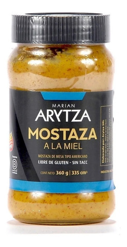 Pack X 3 Mostaza A La Miel Arytza  Sin Tacc/gluten Free 360g