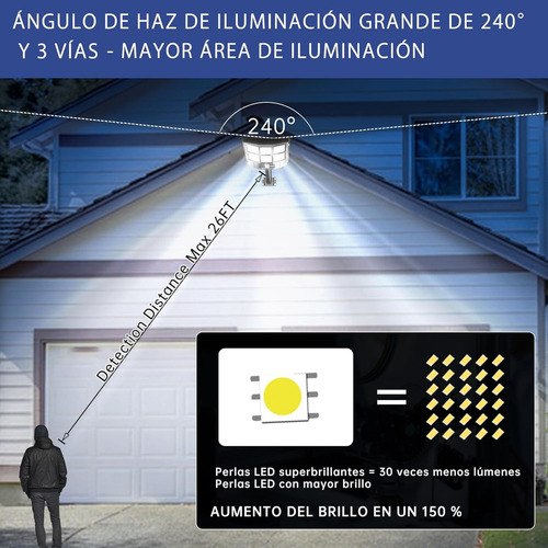 Foco Solar Led 500w Luminaria Full + Soporte + Control Carcasa Negro Luz Blanco frío