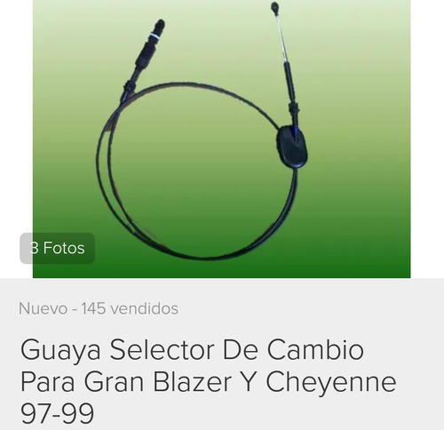 Guaya Selector Cambio Gran Blazer Y Cheyenne 95/99 (2.87ctm)