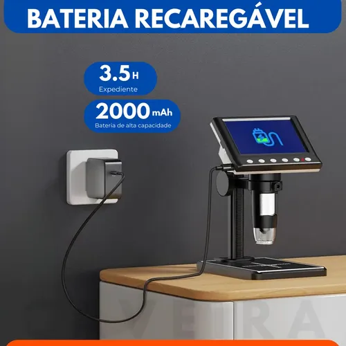 Microscópio Digital TR DM4 Tela LCD 4.3