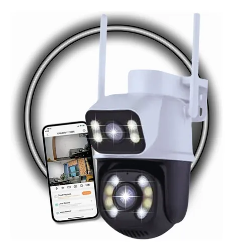 comprar Camera Segurança Externa Lente Dupla Rastreamento Zoom Icsee