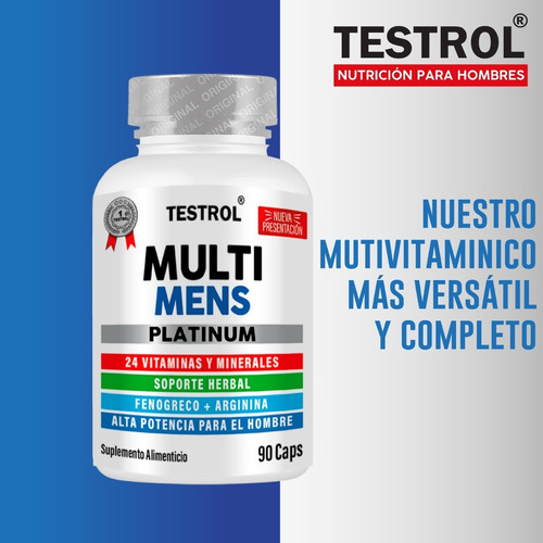 Imagen 5 de 6 de Multi Mens Platinum Vitaminas Para Hombre 24 Vitamin 90 Caps