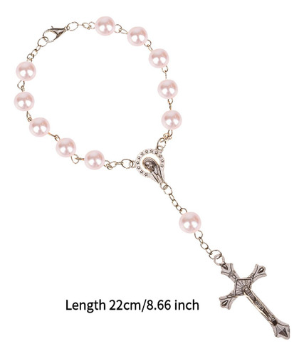 3 Pulsera De Cuentas De Con Cruz Pulsera Con