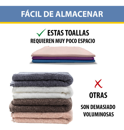 Toalla Gym Gimnasio Deportiva - 3pack - 80x40cm - Mujer Color 1 Rosa Claro 1 Rosa Obscuro Y 1 Morada