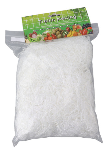 Red De Malla Para Plantas De Jardín, Poliéster Blanco