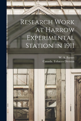 Libro Research Work At Harrow Experimental Station In 191...