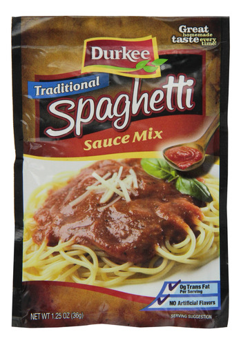 Durkee Espaguetis, Tradicional, 1.25 Onzas (paquete De 8)