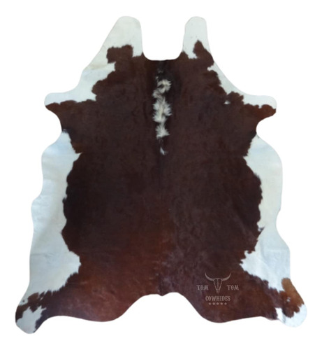 Alfombra De Piel De Vaca 7x6.5 Hereford Natural Leather