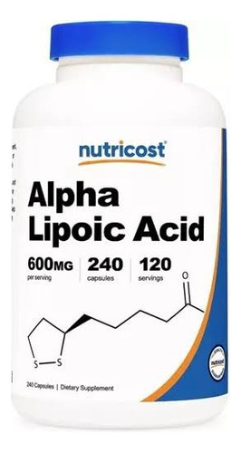 Acido Alfa Lipoico Alpha Lipoic 600mg 240 Caps