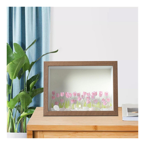 Marco De Fotos Con Forma De Tulipán Para Bricolaje, Luces No