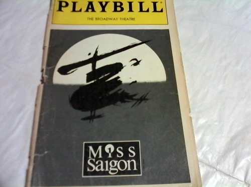 Playbill-  Miss Saigon -the Broadway Theatre-octubre 1994-