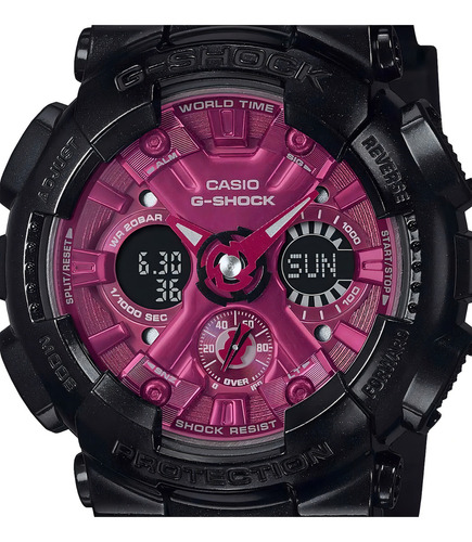 Reloj Casio G-shock Gma-s120 Para Dama Correa Negro Bisel Negro Fondo Negro