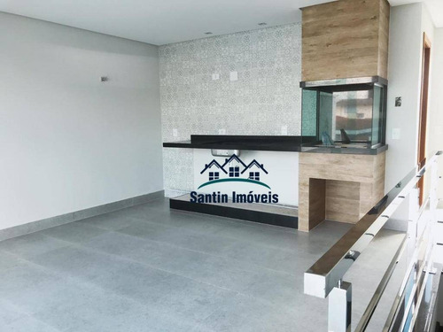 Imagem 5 de 30 de Sobrado Com 3 Dormitórios(01 Suíte)cobertura Com Churrasqueira,04 Vagas À Venda, 170 M² Por R$ 970.000 - Vila Assunção - Santo André/sp - So0332