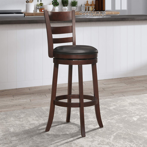 Lexicon Eschete Ladder Back Swivel Bar Stool 30 Sh Dark