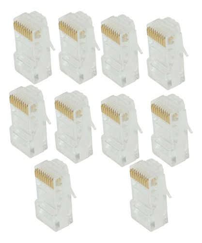 2 X 10 Piezas Rj50 Módulo Rohs Fácil Claro