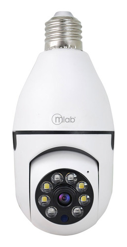 Camara De Seguridad Ip Mlab Robotic E27 9258 1080p Wifi Ptz Color Blanco