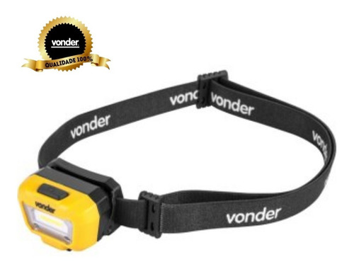 Lanterna Recarregável Para Cabeça Led Cob Lcv 200 Vonder Cor da lanterna Amarelo e Preto