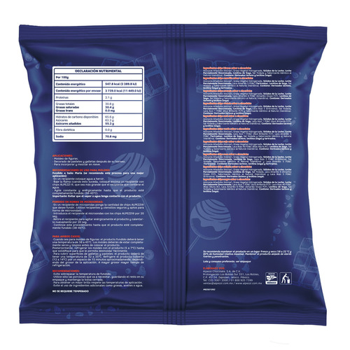Alpezzi Chips Chispas De Chocolate Color Azul 500g Ful