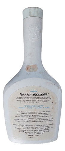 Shampoo Antiguo Head & Shoulders De Los 80s (Usado)