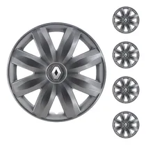 Comprar Juego X 4 Tasas Kangoo 2008 2009 2010 Gris Grafito + Logo