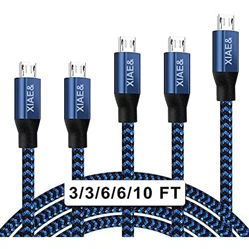 Cable USB a USB Tipo C Trenzado de Carga Rápida Transferencia de Datos  3/6/10FT