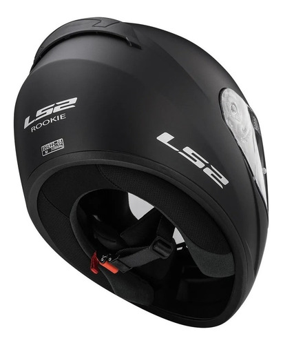 Imagen 4 de 7 de Casco Integral Moto Ls2 352 Rookie Solid Negro Mate